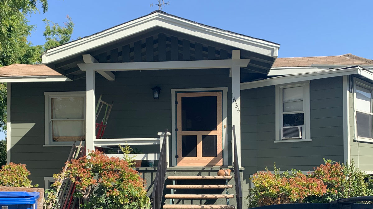 Fiber cement exterior renovation project in Silverlake California