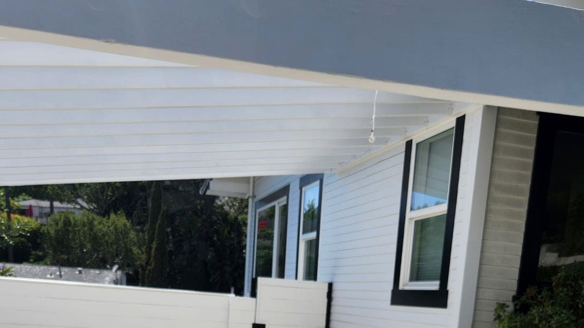 Residential home with newly installed fiber cement siding and clean exterior finish