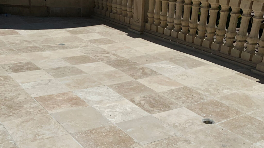 Waterproof deck tile installation Los Angeles project featuring exterior tile waterproofing system, drainage preparation, and long-term moisture protection by JD Renovate.