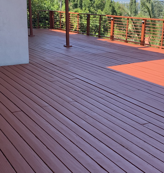 Custom deck installation designed for outdoor living space