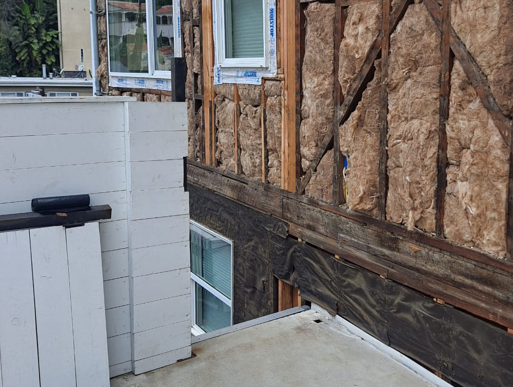Cement Siding after demolition Glendale