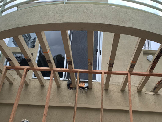 Deck repair Los Angeles project featuring structural framing replacement and exterior deck restoration by JD Renovate