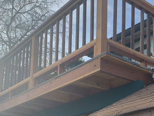 Residential balcony construction and exterior renovation project in Silver Lake Los Angeles