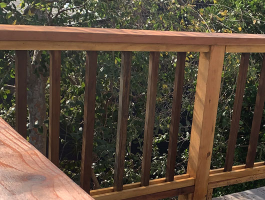 New residential balcony construction in Silver Lake featuring framing installation and exterior renovation work