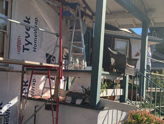 Craftsman home renovated with fiber cement siding
