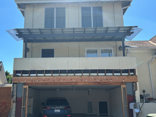 Exterior stone veneer renovation project in Los Angeles