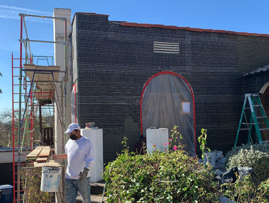Modern smooth stucco exterior finish in Eagle Rock