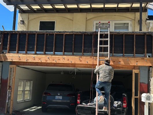 Professional exterior stone installation project