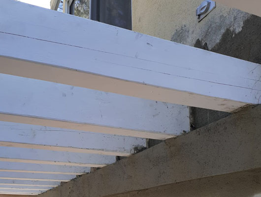Exterior deck repair Los Angeles project with framing reinforcement and waterproof deck preparation